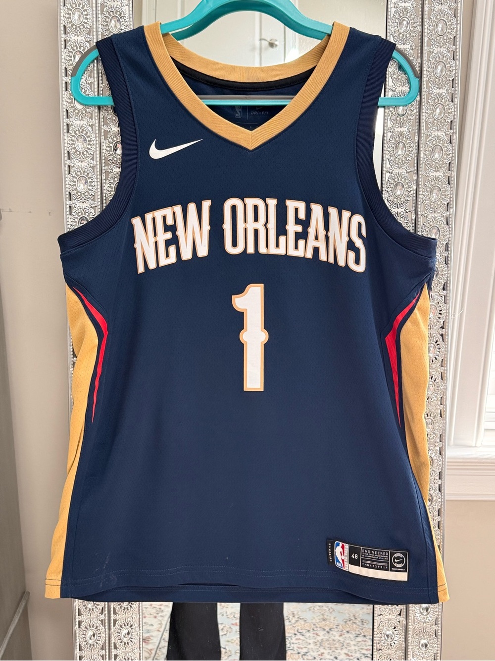 Nike New Orleans Pelicans Navy #1 Basketball Jersey